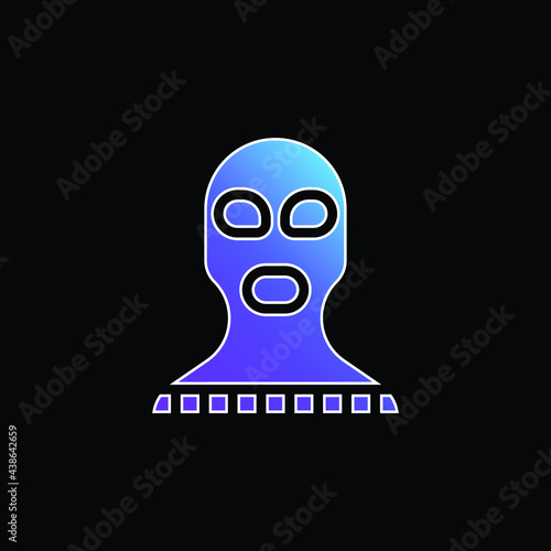 Balaclava blue gradient vector icon