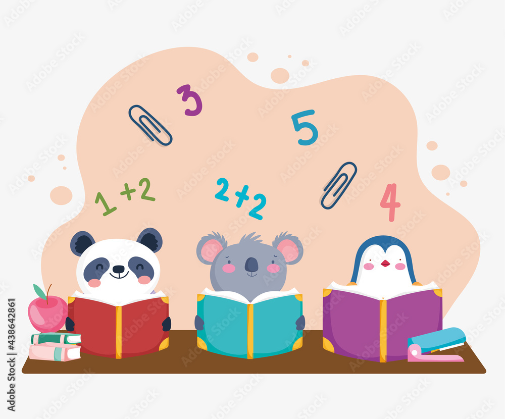 cute students animals reading cute students animals reading