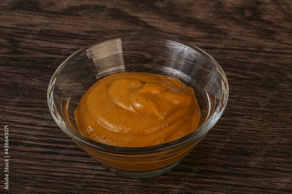 Mustard sauce in the bowl Mustard sauce in the bowl