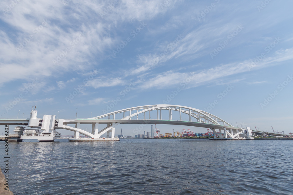 舞洲側から見た夢舞大橋 舞洲側から見た夢舞大橋