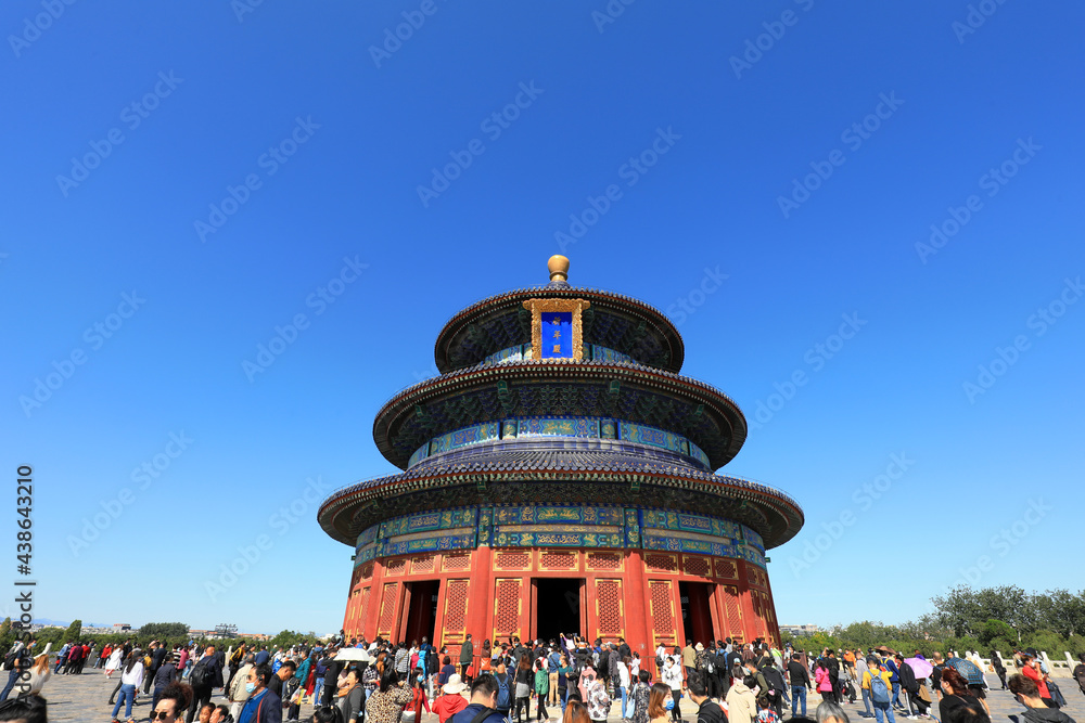 Chinese classical traditional architectural landscape in the temple of heaven, Beijing