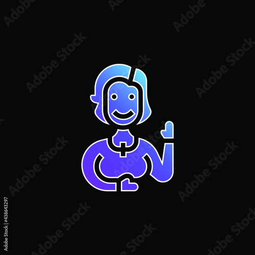 Aunt blue gradient vector icon