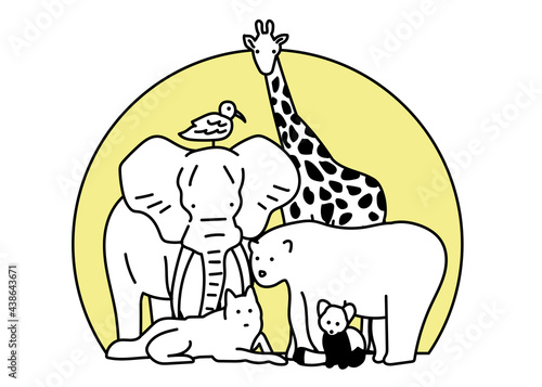 陸の豊かさも守ろう　陸上生態系のイラスト