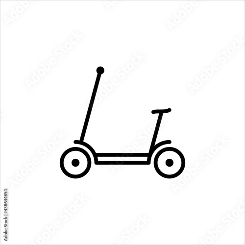 Electric Scooter Line Icon In A Simple Style. Useful Eco-Friendly Economical Transport. Recreation and Sports. Vector sign in a simple style, isolated on a white background.