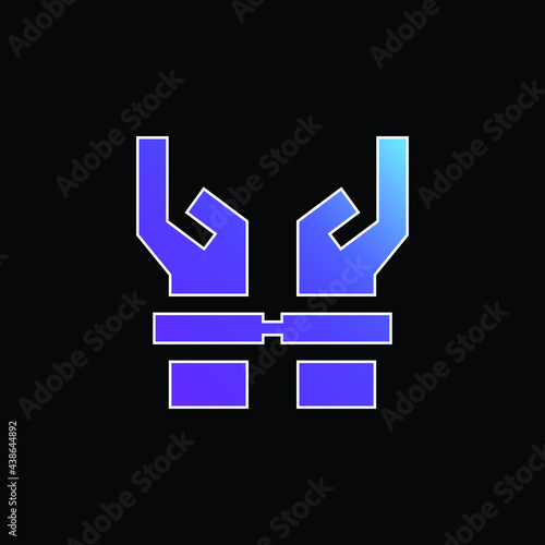 Arrested blue gradient vector icon