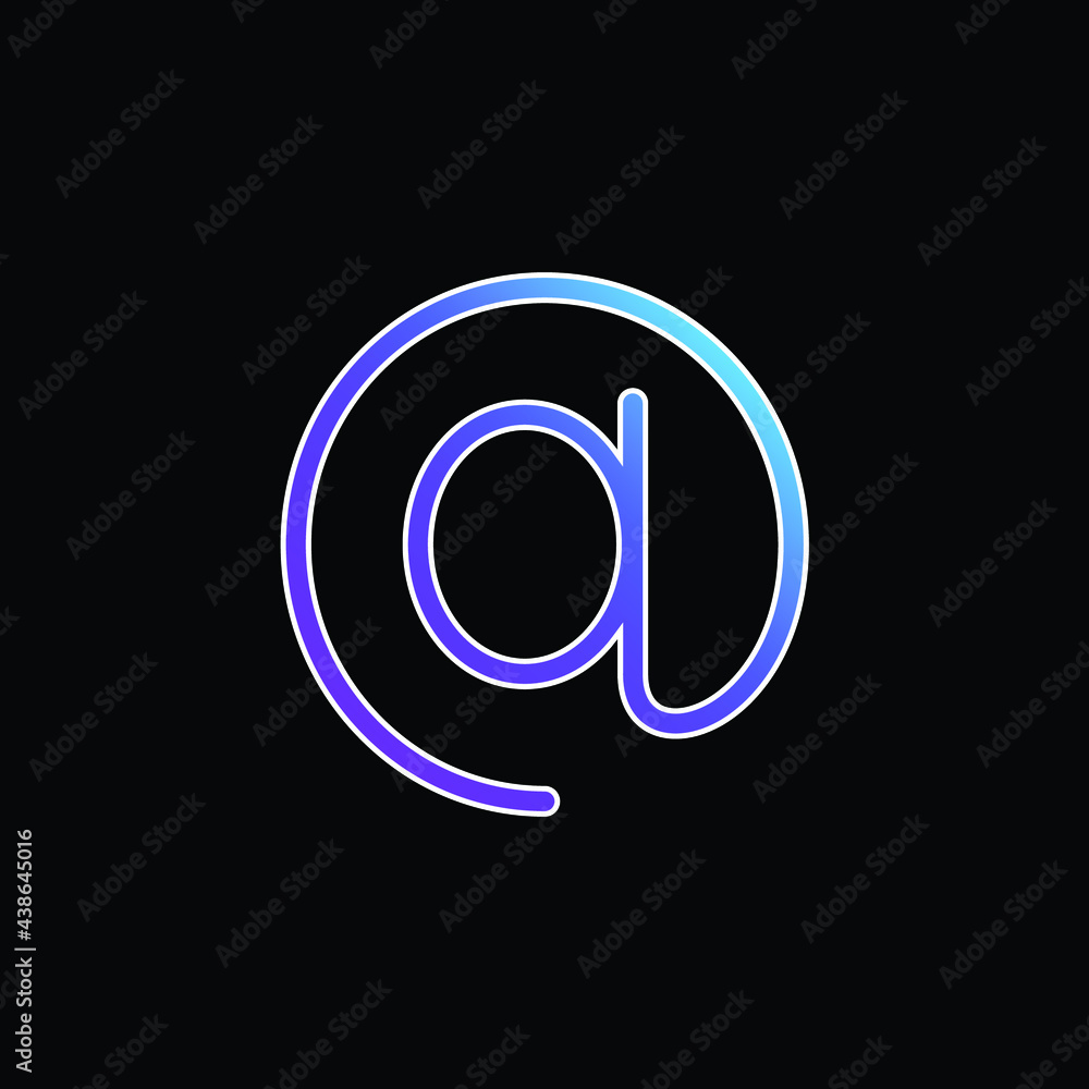 At Symbol blue gradient vector icon At Symbol blue gradient vector icon