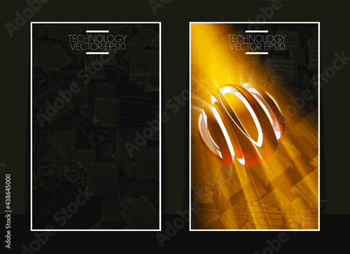 Vector of science technology concept. Background ready for website banner, poster or roll up