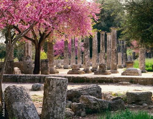 Tableau sur toile greece, olympia, the palaestra, training ground for athletes,