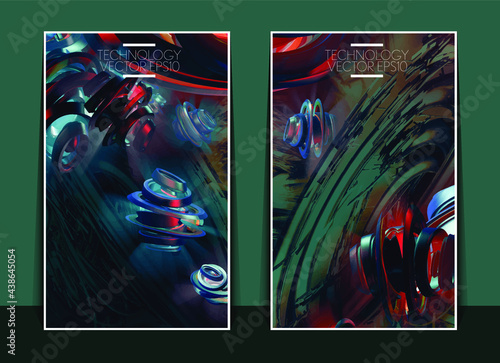 Vector of science technology concept. Background ready for website banner, poster or roll up