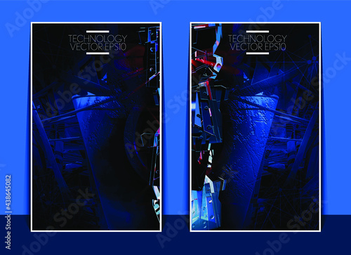 Vector of science technology concept. Background ready for website banner, poster or roll up