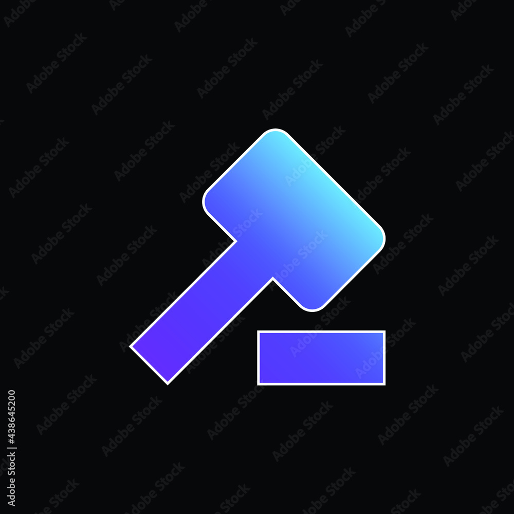 Auction blue gradient vector icon Auction blue gradient vector icon
