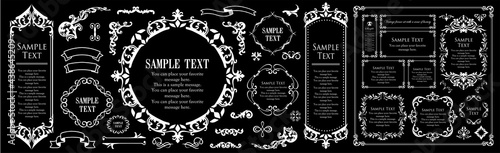 エレガントなフレームデザインセット	
