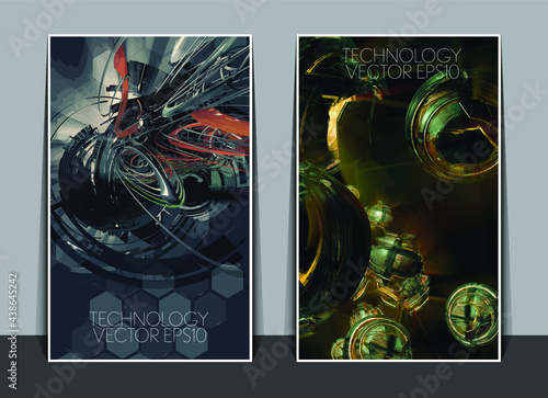 Vector of science technology concept. Background ready for website banner, poster or roll up