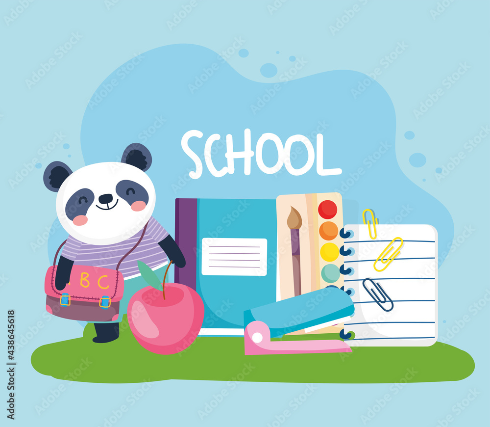 cute panda animal school cute panda animal school