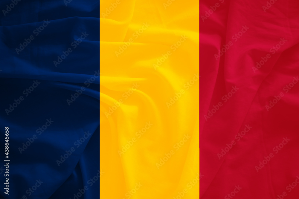 Fototapeta premium chad flag with 3d effect