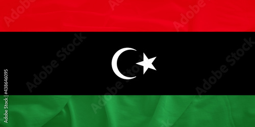 Libya flag with 3d effect