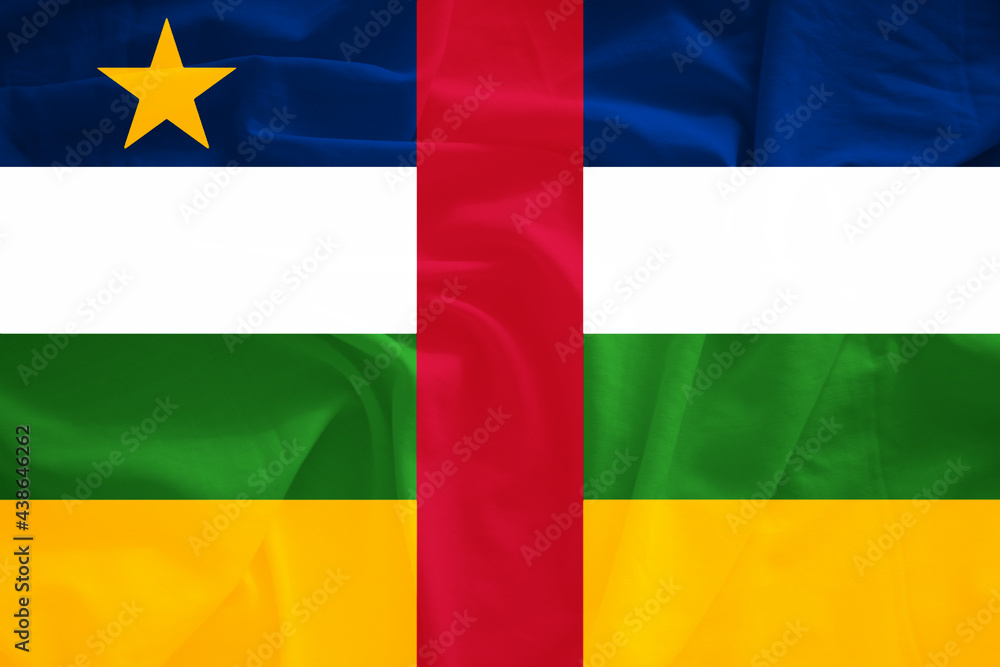 Obraz premium Central African Republic flag with 3d effect