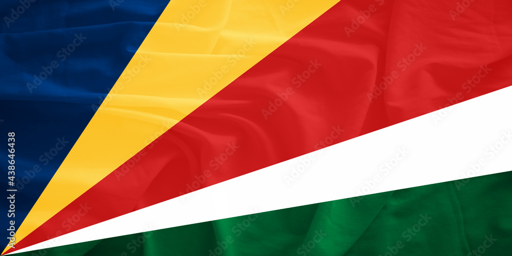 Seychelles flag with 3d effect