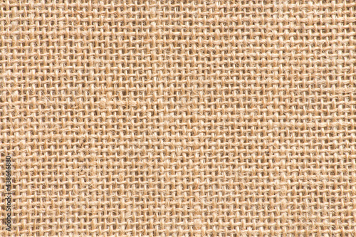 Brown sackcloth texture or burlap background and empty space.