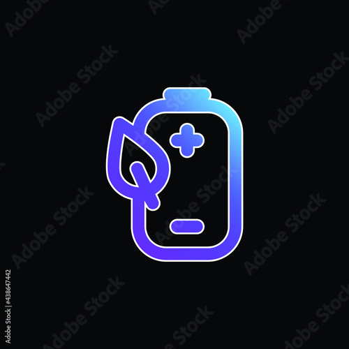 Battery blue gradient vector icon