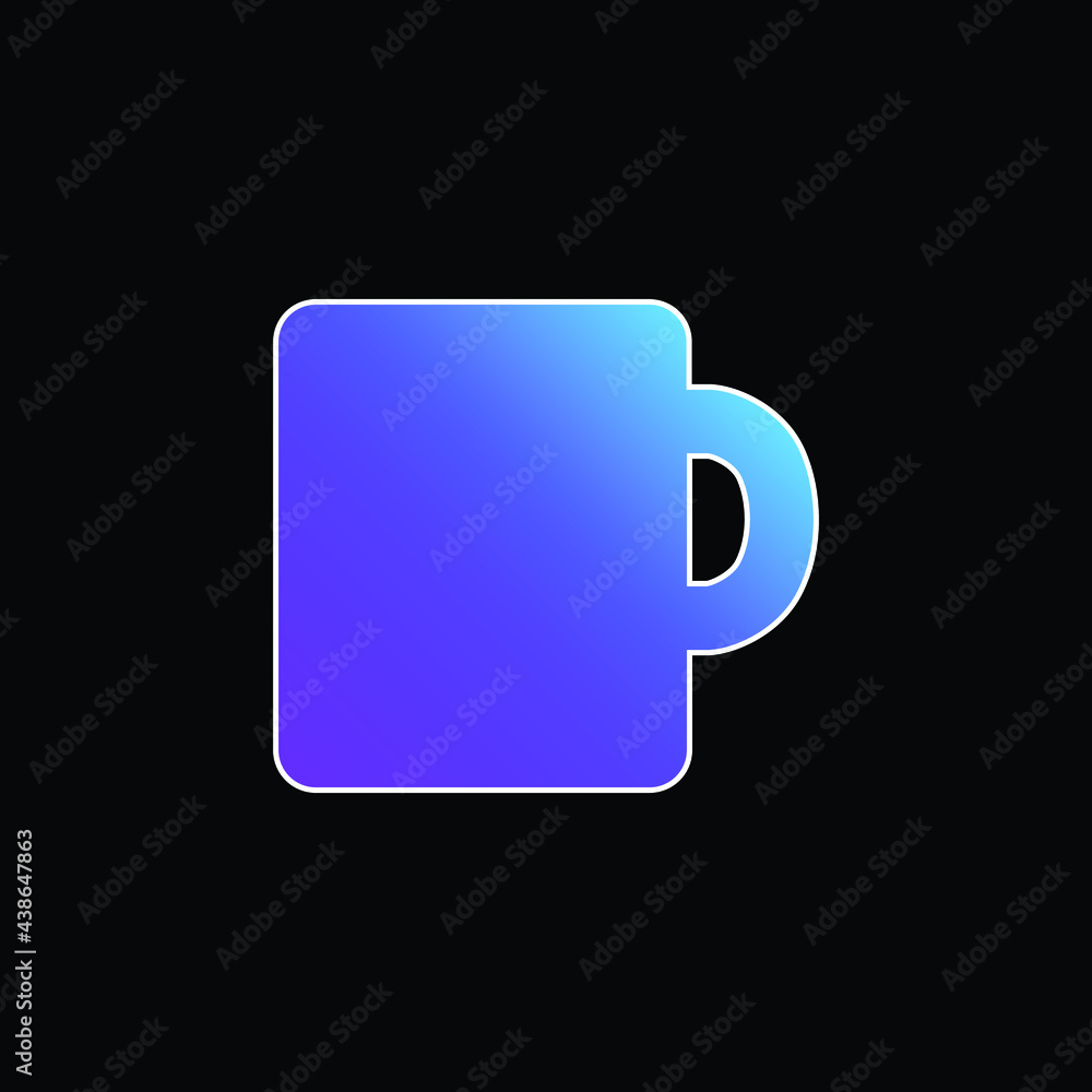 Black Mug blue gradient vector icon Black Mug blue gradient vector icon