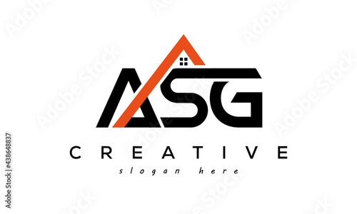 ASG letters real estate construction logo vector photo