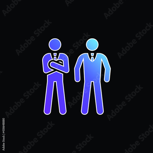 Bodyguard blue gradient vector icon