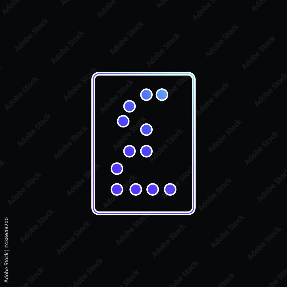 Braille Text blue gradient vector icon Braille Text blue gradient vector icon