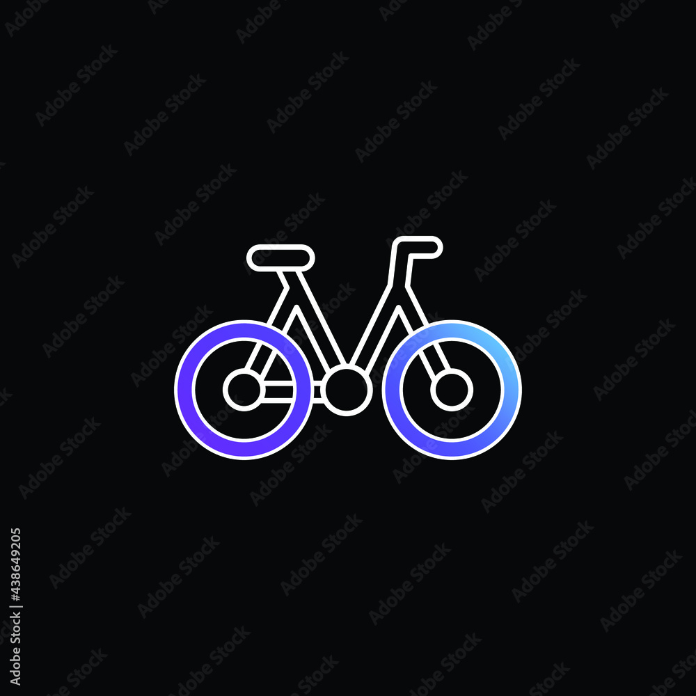 Bicycle blue gradient vector icon Bicycle blue gradient vector icon