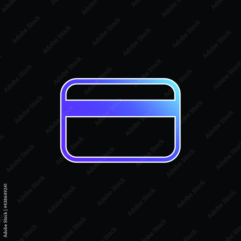 Big Credit Card blue gradient vector icon Big Credit Card blue gradient vector icon