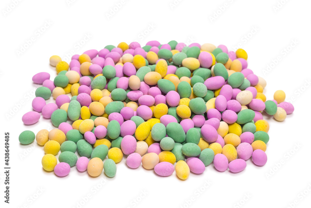 Group of colorful peanuts in glaze. Group of colorful peanuts in glaze.