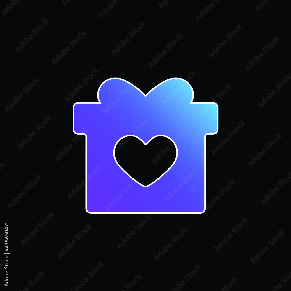 Birthday Present blue gradient vector icon Birthday Present blue gradient vector icon