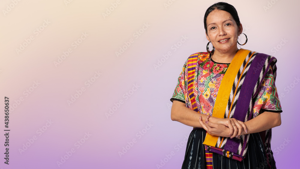 Portrait of an indigenous woman looking at the camera. Portrait of an indigenous woman looking at the camera.