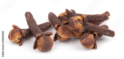 dried cloves isolated on white background close up