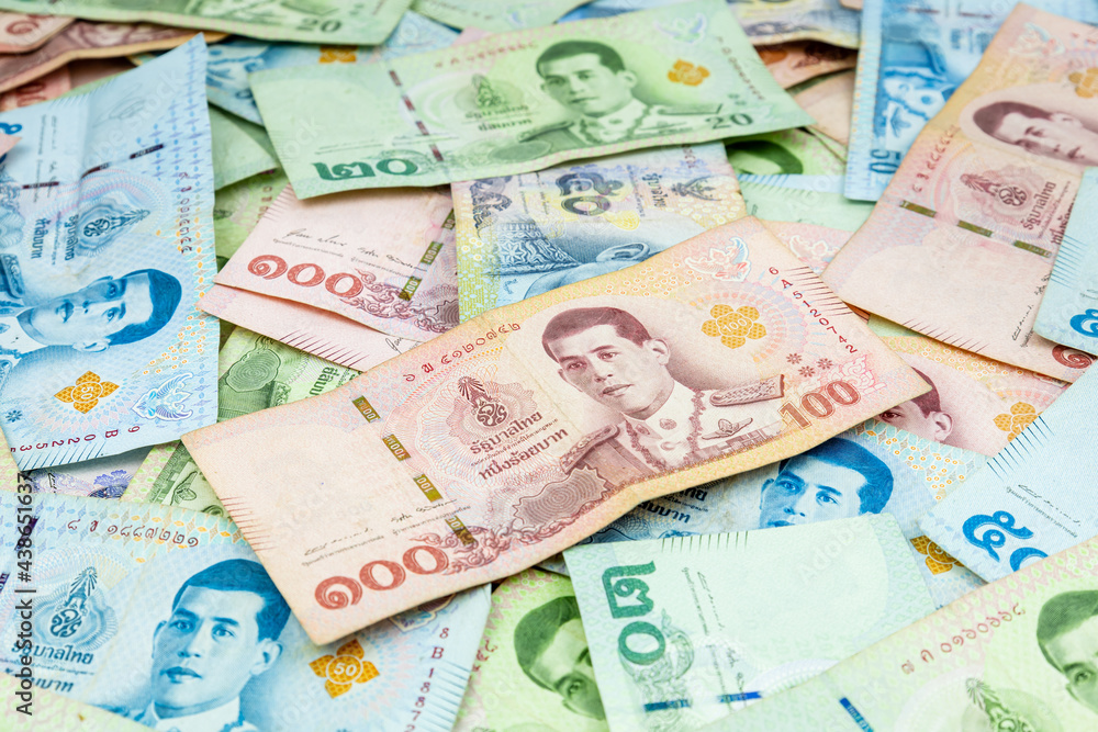 Obraz premium Thai money, thai banknote background.