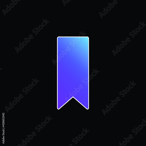 Free Download Bookmark Black Shape blue gradient vector icon - GFXLoad