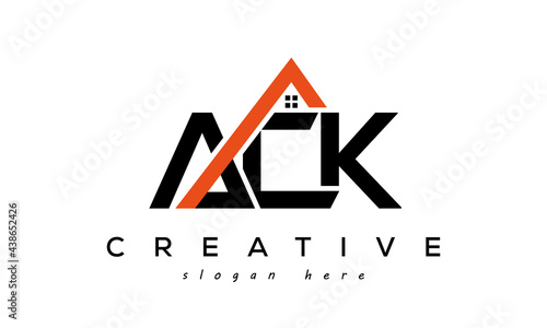 ACK letters real estate construction logo vector