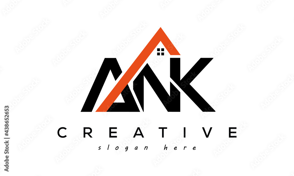 ANK letters real estate construction logo vector Stock Vector | Adobe Stock