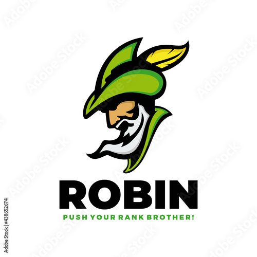 Robin hood Mascot e sport logo design Vector