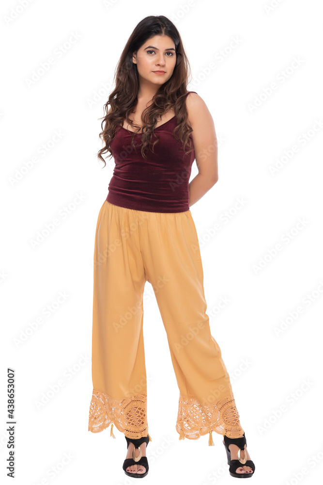 Young Indian woman lifestyle wearing casual wear Young Indian woman lifestyle wearing casual wear