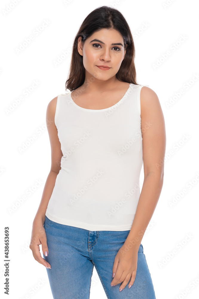 Obraz premium Young Indian woman lifestyle wearing casual wear