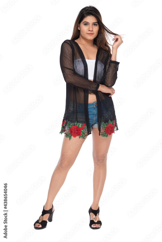 Young Indian woman lifestyle wearing casual wear Young Indian woman lifestyle wearing casual wear