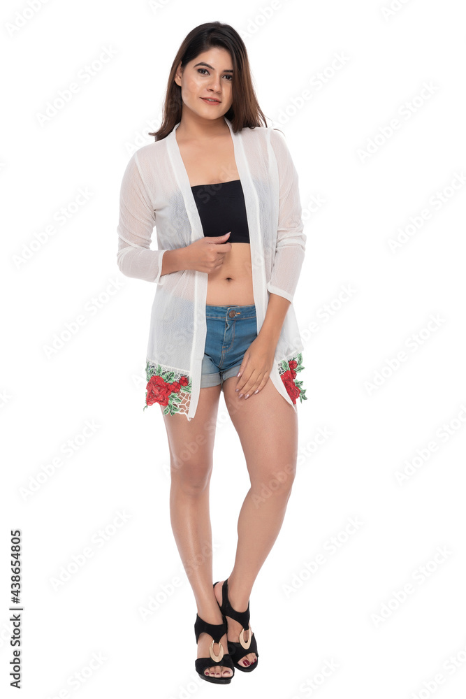 Young Indian woman lifestyle wearing casual wear Young Indian woman lifestyle wearing casual wear