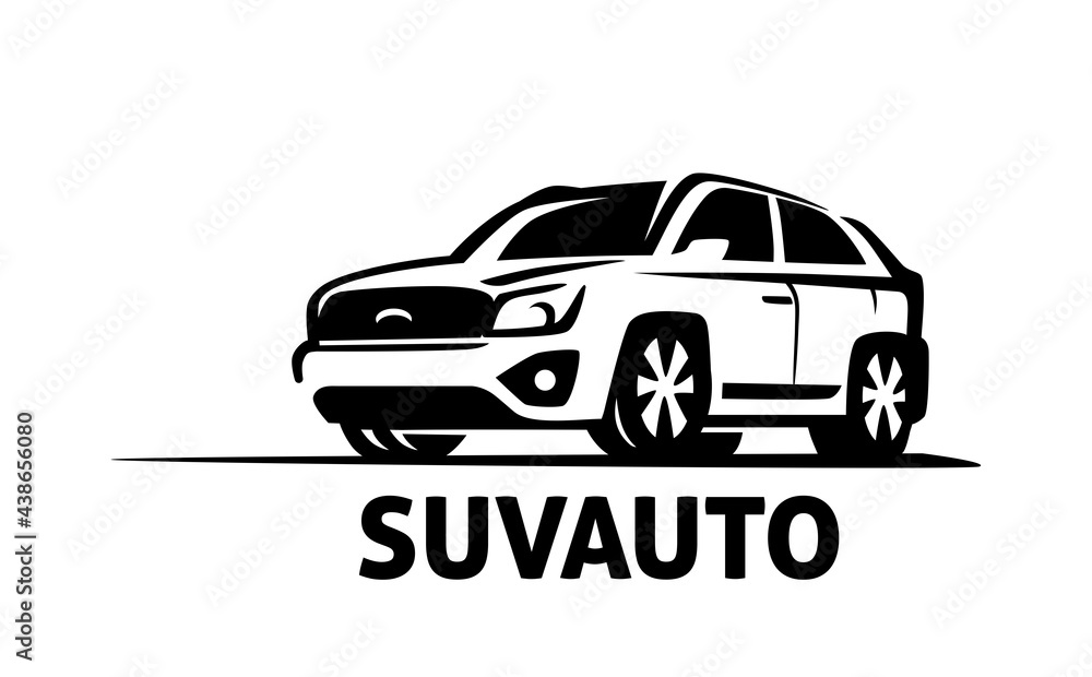 Suv car design logo vector