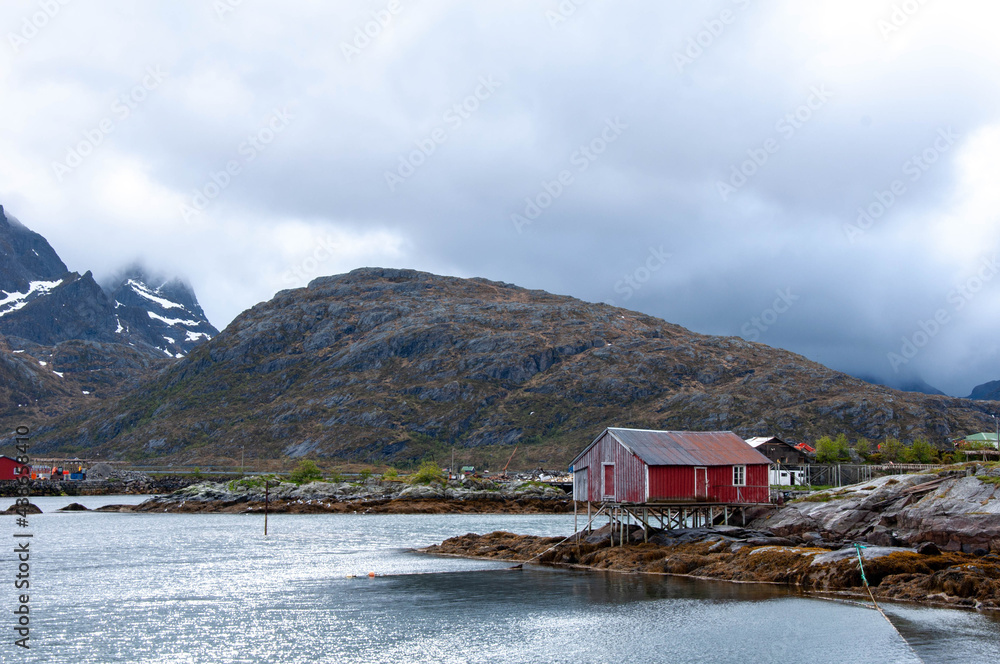 Norwegian fjord landscapes from the mountains and the sea