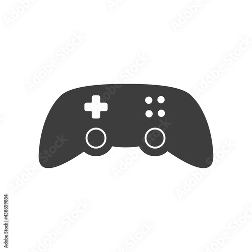 Joystick video game controller vector icon. Play console or joypad in flat design. Gamepad for computer gamer