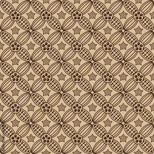 cacao beans seamless pattern