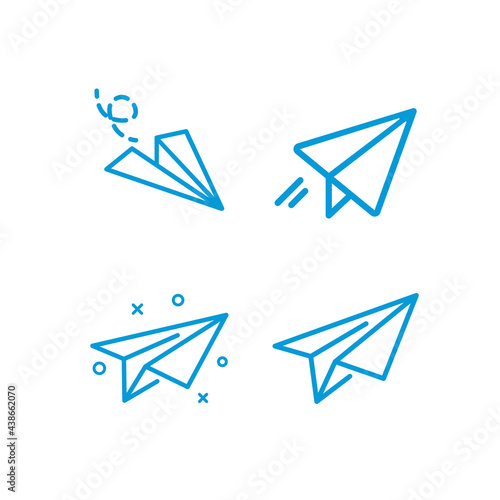 Send message line icon set. Mail