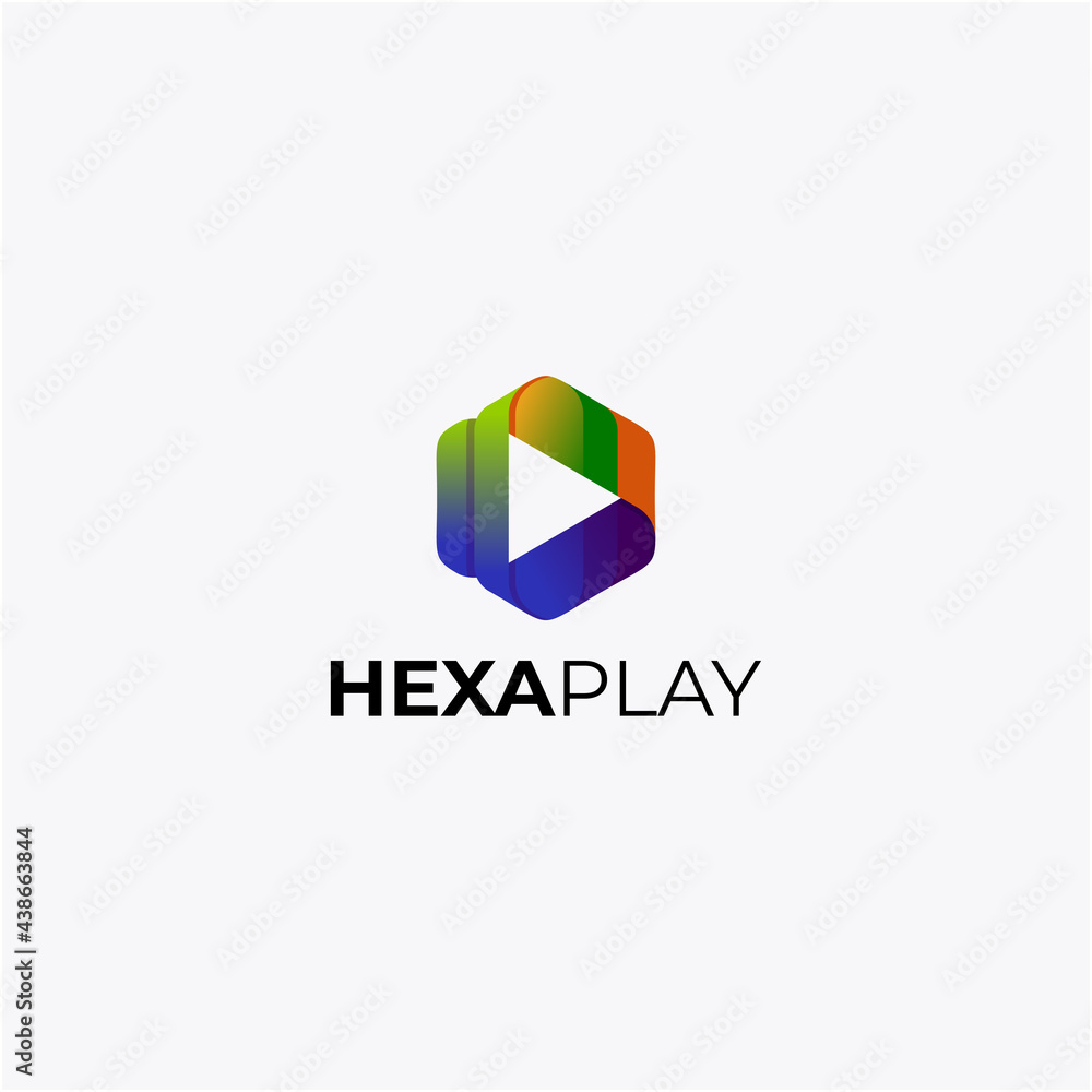 Play Logo Awesome media colorful