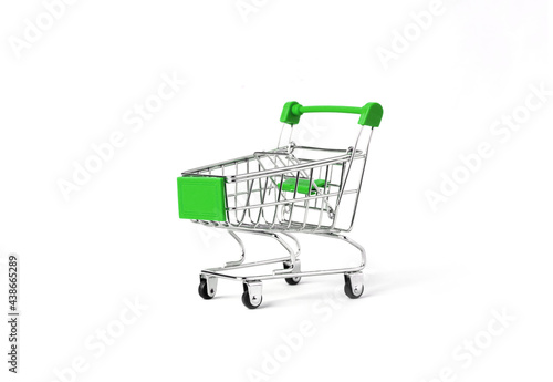 online shopping concept with shopping cart symbol